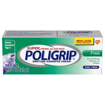 Super Poligrip® Free Denture Adhesive Cream