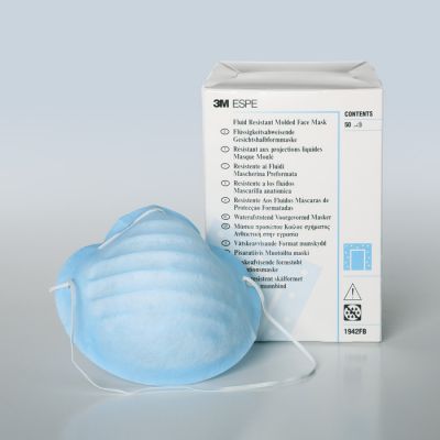 Fluid-Resistant Molded Face Masks